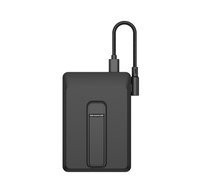 Green Lion Vita  10000mAh Power Bank with Safety Protections, Durable Braided Cable, Detachable Type-C Cable, Strong Magnets, Built-in Stand, MagSafe Compatibility, Ultra-Slim Design - Black