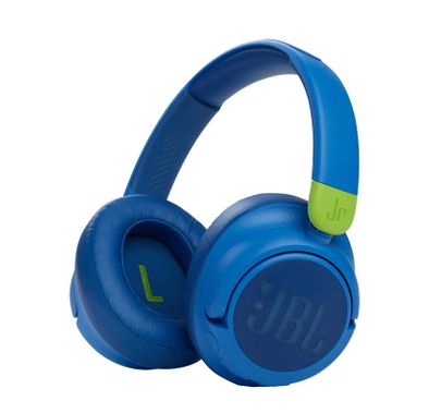 JBL JR460NC Wireless Over-Ear Headphones with Noise Canceling for Kids, Lightweight & Compact Design, Up to 30 Hours Music Play Time, 3 Microphones, Multi-Point Connection, Rechargeable Battery, Built-in Microphone - Blue
