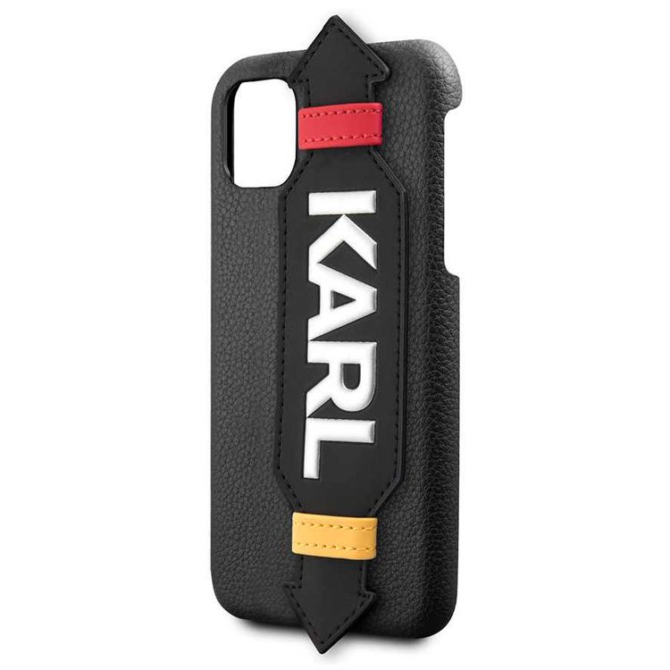 Karl Lagerfeld PU Hard Case with Strap iPhone 11 Pro - Black