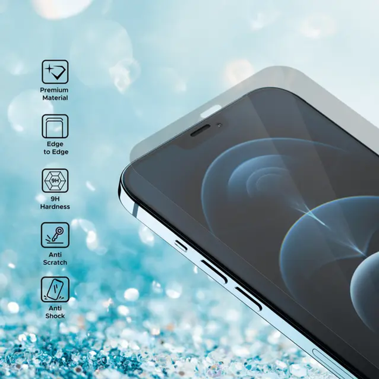 Liberty Guard Full Cover Rounded Edge Screen Protector For iPhone 13/13 Pro, Anti Shock & Anti Impact - Clear