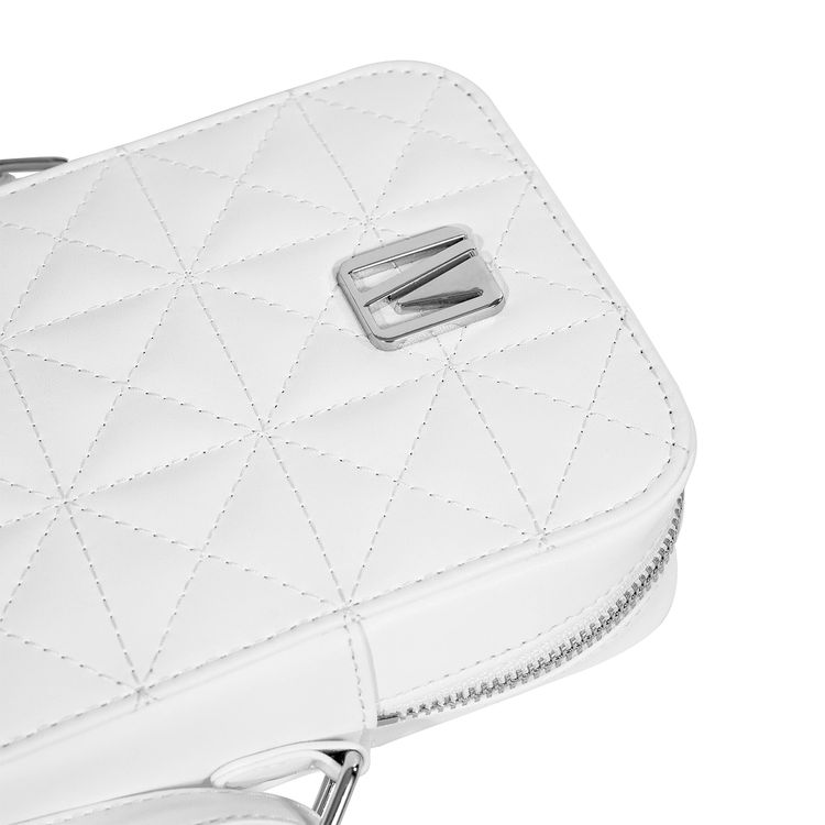 Levelo Albino Ladies Phone Pouch with Faux Leather Material, Adjustable Strap, Exquisite Safeguarding, Card & Coin Slot Included, Universal Phone Compatibility - White