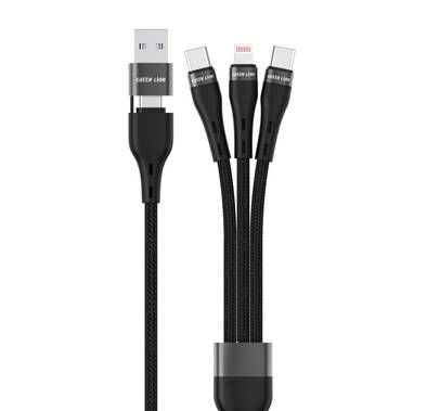 Green Lion 3in2 Braided Fast charging Cable, 10000 Bends,...
