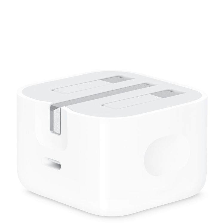 Apple 20w USB-C Power Adapter A2344, fast, efficient charging, pair with iPhone 8 or later - White
