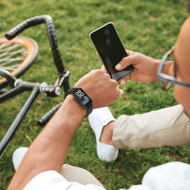 Green Lion Fit Track Smart Watch with 1.47" TFT Full Touch, 320x172 Resolution, 192KB/256KB/64MB RAM/ROM/SPI Flash, 160mAh Battery, Up to 12 Days Standby Time - Black