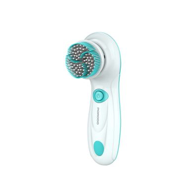 Porodo 4-in-1 Facial Cleansing Brush with 4 Brush Attachments, 2 Speed Levels, 360° Rotation, 500mAh Battery Capacity, 2 Hours Working Time, IPX6 Water Resistance Level, Type-C Charging Interface - White