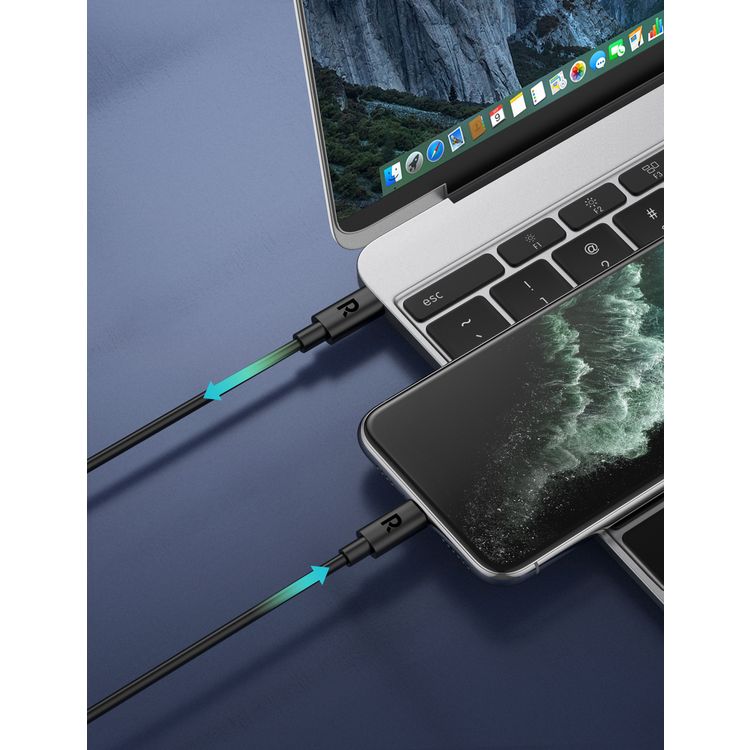 iPhone Cable Type C RAVPower RP-CB062-BK Lightning to Type-C Cable - Black