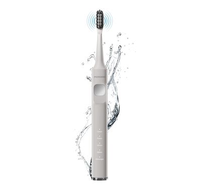 Porodo Lifestyle Smart Sonic Electric Toothbrush with Magnetic Attachment, 5 Customizable Clean Modes, Up to 40 Days Working Time, Built-in Smart Timer, 300mAh Battery, ABS Body & Dupont Bristles, Ergonomic Design - White