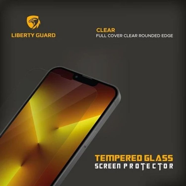 Liberty Guard Full Cover Rounded Edge Screen Protector For iPhone 13 Pro Max, Anti Shock & Anti Impact - Clear