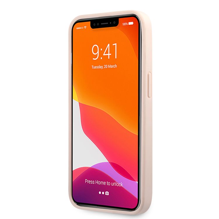 CG MOBILE Guess 4G PU Leather Case with Printed Stripe Compatible for iPhone 13 Mini (5.4") Anti-Scratch, Easy Access to All Ports, Shock Absorption