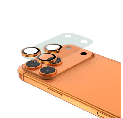 Green Lion Kanzen Camera Lens for iPhone 17 Pro, 9H Hardness, Easy to Apply, Anti Fingerprint, Bubble Free, Full Coverage, Ultra Clear Shooting, Impact Resistant, Ultra-Thin Base - Orange