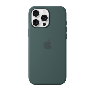 Apple Silicone Case with MagSafe For iPhone 16 Pro Max, Built-in Magnets, Easy Snap-on - Lake Green