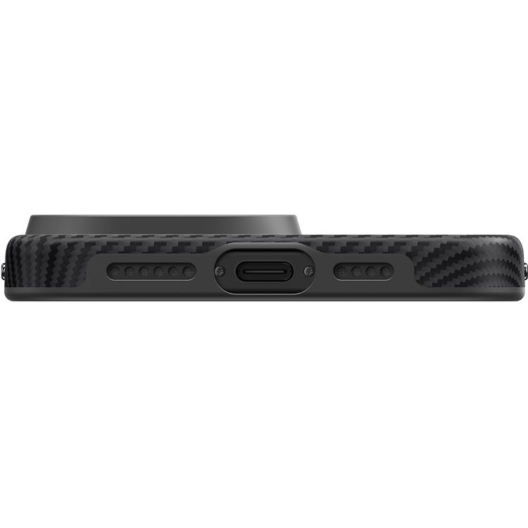 Pitaka Military Grade Case for iPhone 16 Pro, Military-Grade Shockproof Case, Built-in NFC, Raised Camera Lip, MagSafe Compatible - Black / Gray