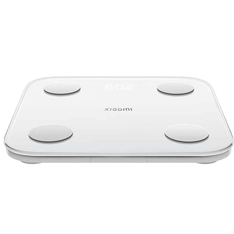ميزان تركيب الجسم شاومي S400 بتردد مزدوج، نطاق قياس من 0.1 كجم إلى 150 كجم، وحدات قياس بالكيلوجرام والرطل، عمر البطارية يصل إلى 180 يومًا، 25 مؤشر لتركيب الجسم - أبيض