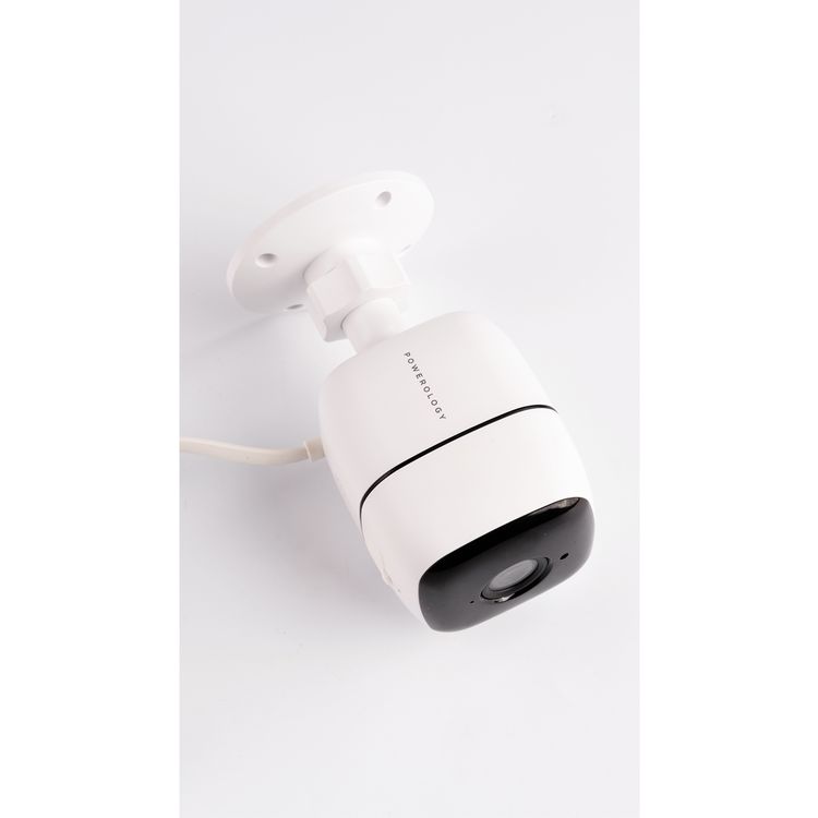 Powerology Security Outdoor Camera  with 110° Wide-Angle Lens, Full HD 1080P Resolution, Up to 10m Night vision, Two-Way Talk, Motion Sensor - White