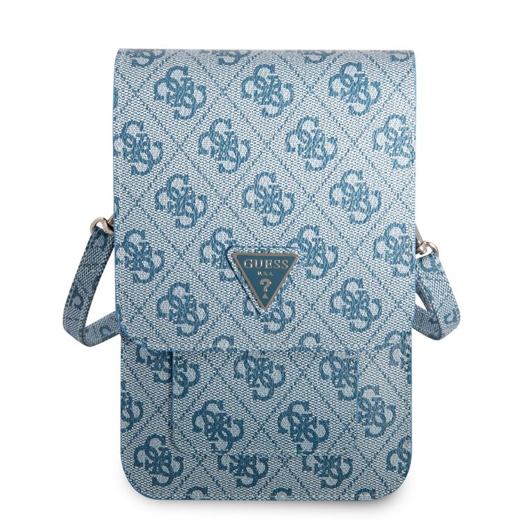 Guess GUWBP4TMBL Wallet 4G Triangle, Suitable for Outdoor, Business, Office, School Officially Licensed - Blue