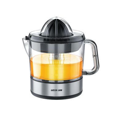 Green Lion Dual Rotation Citrus Juicer with Adjustable Filter, Small and Large Juice Cones, 700mL Capacity, Stainless Steel + AS + PP & ABS Material - Black