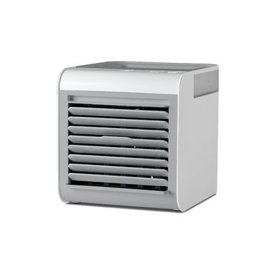 Green Lion Desktop Air Cooler with Turbo Cool Mode, 3 Levels Fan Speed, 8 LED Light Modes, Up to 8 Hours Working Time, 400mL Capacity, 10W Power, 2800-3000 RPM Range, Adjustable Airflow, USB-C Input Port - Gray