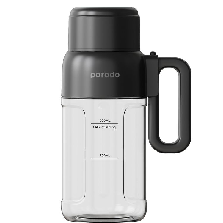 Porodo LifeStyle 120W 800ml Portable Juicer Blender with Straw - Black