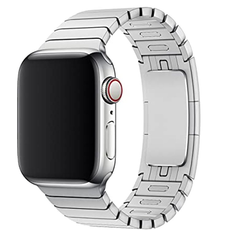 Devia Elegant Series Link Bracelet Compatible with Apple Watch 38/40mm, Water-Resistant Replacement Wrist Band Strap Suitable for Apple Smart Watch Generation 1/2/3/4/5 - Silver