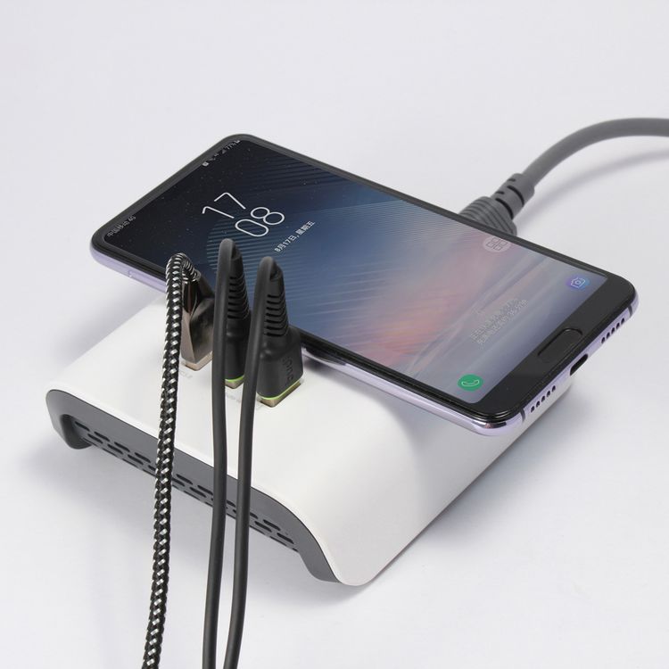 Budi Wireless Charger With 3 USB Charging Station