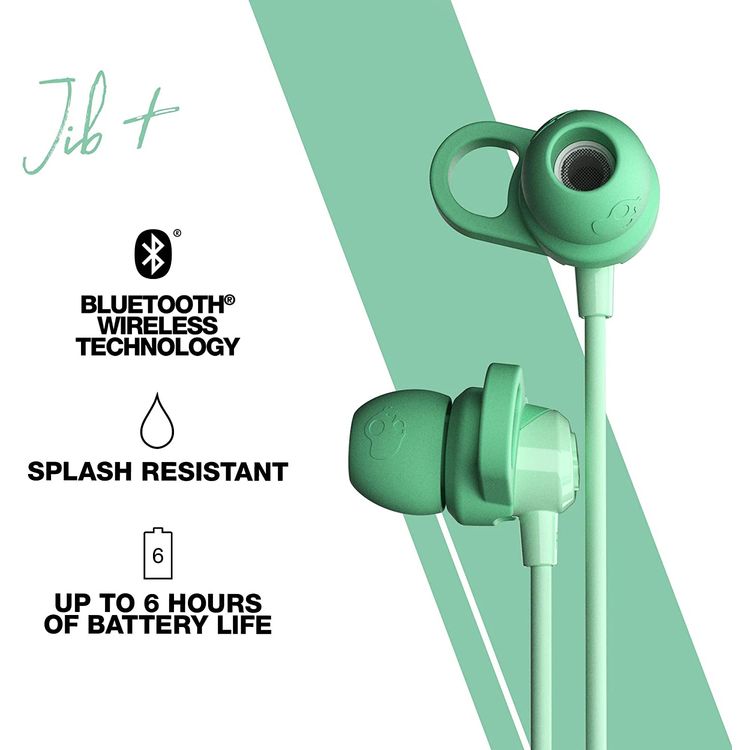 Skullcandy Jib+ Wireless In-Ear Headphones with Microphone - Green