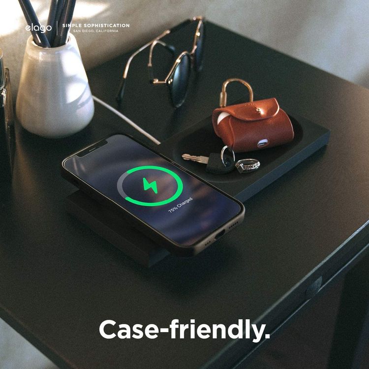 elago Charging Tray with MagSafe Charger Magnetic Wireless Charger Tray, with iPhone 12, Pro, Pro Max, Mini and other Wireless Chargers phones [Magsafe Not Included]