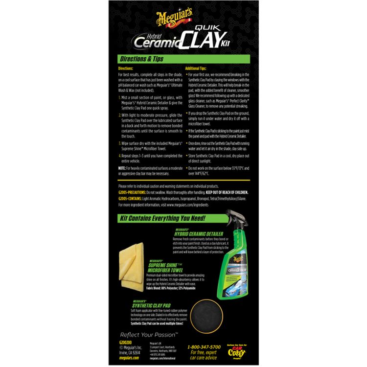 Meguiar’s Hybrid Ceramic Quik Clay Kit, 200g