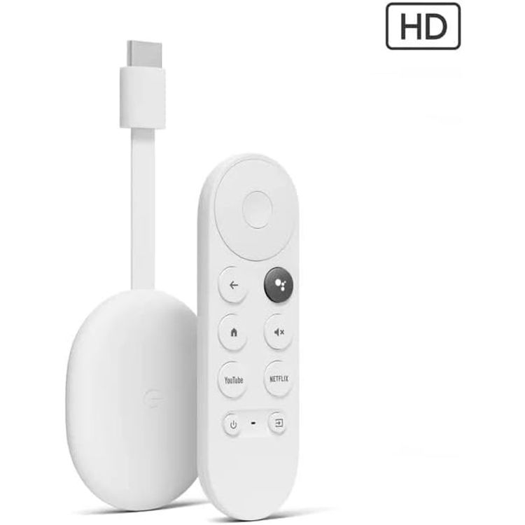 Google Chromecast HD with Google TV Remote - White