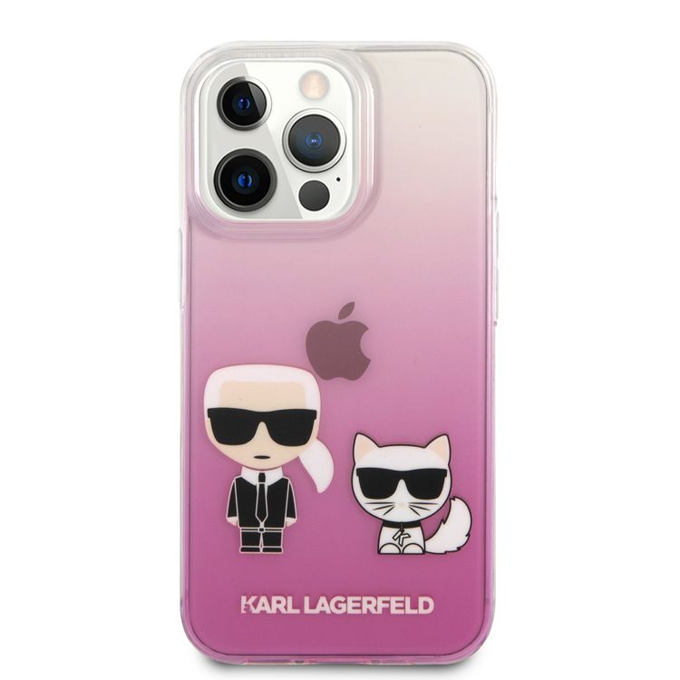 Karl Lagerfeld PC/TPU Hard Case Ikonik Choupette For iPhone 13 Pro Max (6.7 ) - Pink