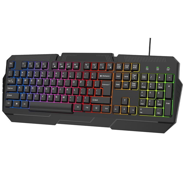 Porodo Gaming 4 in 1 Gaming Kit with Keyboard, Head phone, Mouse and Mouse Pad, Windows and Linux Compatibility, 13 RGB Light Mode - Black