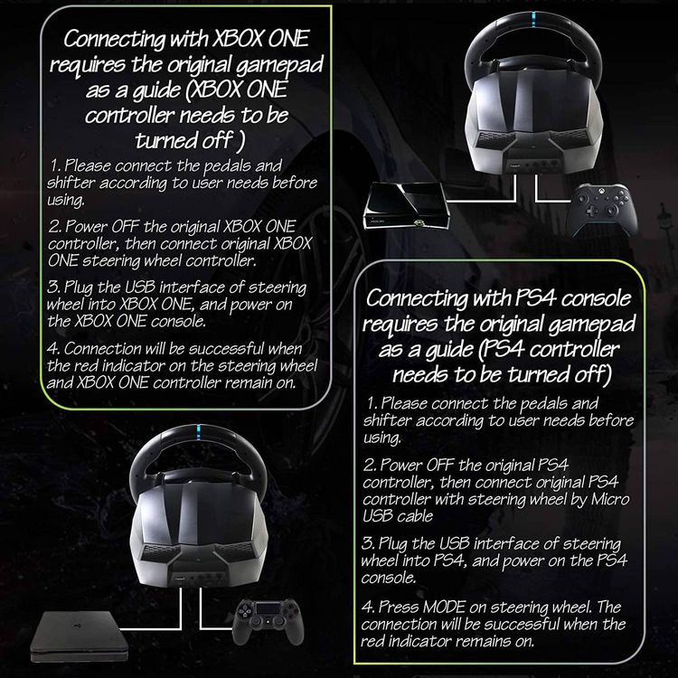 عجلة قيادة سباق قابلة للتعديل، PXN V9، مع القابض ومغير السرعات، تدعم وظيفة الاهتزاز وسماعة الرأس، مناسبة لأجهزة الكمبيوتر الشخصية، PS3، PS4، Xbox One، Nintendo Switch.