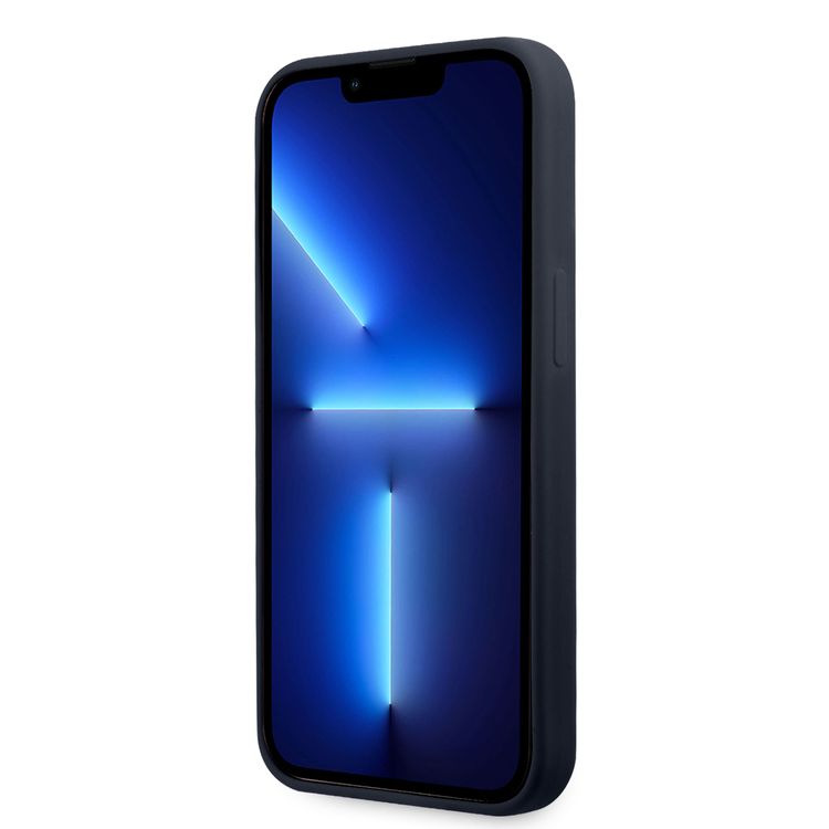 CG MOBILE BMW Liquid Silicone Hard Case Metal Logo Compatible for iPhone 13 Pro Max (6.7") Easy Access to All Ports, Anti-Scratch - Blue