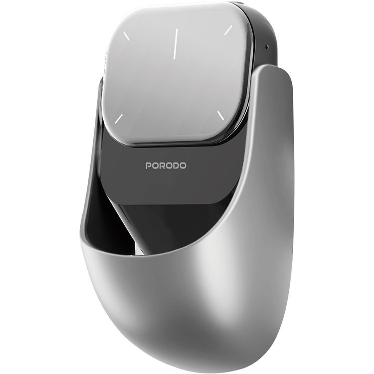 Porodo Vireo Smart Wireless Mouse for Desktop & Presentation, Spotlight Indicator Light, Adjustable DPI, 450mAh Battery Capacity, 2.5 Hours Charging Time, 20 Days Working Time, Bluetooth Version 5.0, Windows & MacOS Compatibility - Gray