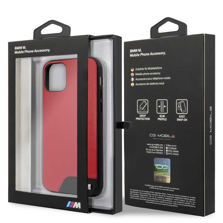 CG Mobile BMW Hard Case Smooth PU Leather Compatible For iPhone 11 Pro (5.8") Officially Licensed, Shock