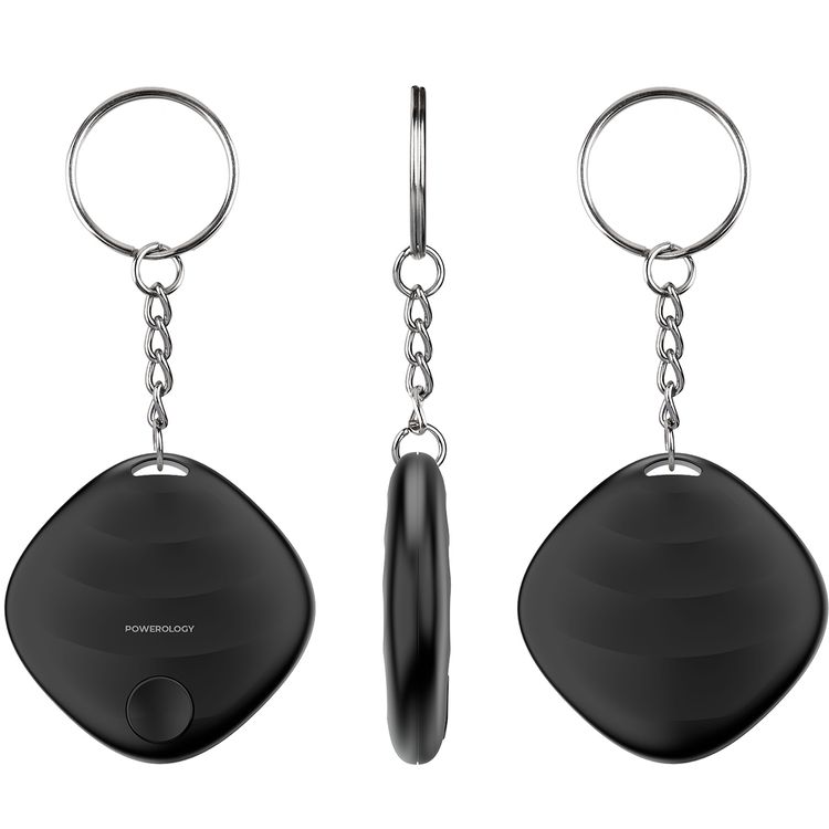 باورولوجي سمارت تاج بتحديثات في الوقت الحقيقي، عمر البطارية يصل إلى 16 شهراً، متوافق مع macOS وiOS 14.5 وما فوق، إصدار بلوتوث 5.3، تصميم محمول، بطارية CR2032 قابلة للاستبدال - أسود