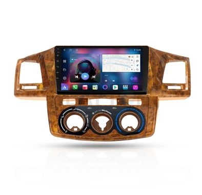 Clayton Android Multimedia System, Toyota Fortuner 2008-2014, 8 GB, 128 GB - Wooden