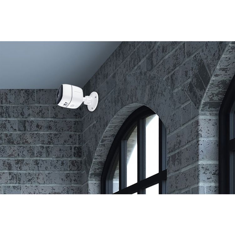 Powerology Security Outdoor Camera  with 110° Wide-Angle Lens, Full HD 1080P Resolution, Up to 10m Night vision, Two-Way Talk, Motion Sensor - White