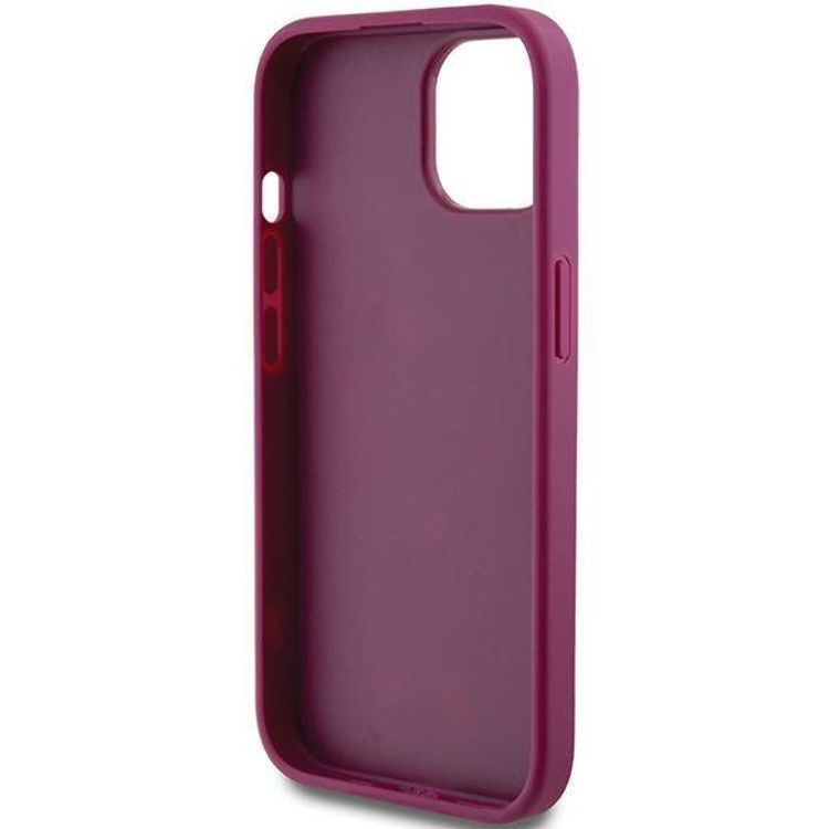 Guess Fixed Glitter Case with Big 4G Logo - Purple - iPhone 15 Pro