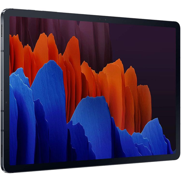 Samsung Galaxy Tab S7+ with S Pen SM-T970 12.4" inch Display 6GB RAM / 256GB ROM, 10090 mAh Long-Lasting Battery, Qualcomm Snapdragon 865 5G+ Processor 45W Fast Charging, 8MP Front & 13MP Rear Camera, Tablet with Fingerprint Sensor - Black