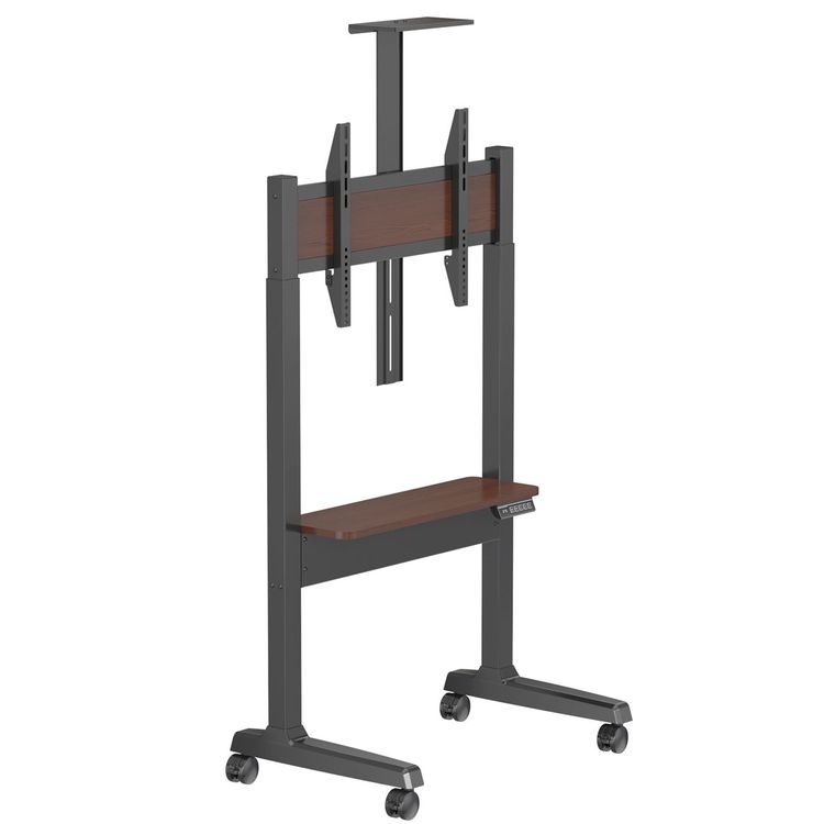 Powerology Electric TV Stand, 118-158cm Adjustable Height, 70kg Max Load - Black