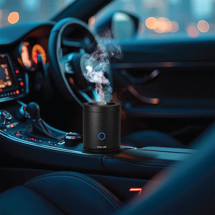 Green Lion Dune Air Incense Burner with Detachable Lid, 22W Power, USB-C Charging Port, 30 Seconds Single Burning Time, Up to 55 Burning Cycles, 300-400° C Heating Temperature, Tweezers Included, Strong Fragrance - Black