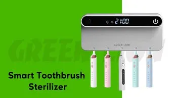 Green Lion Smart Toothbrush Sterilizer in UAE | Automatic Sterilization Timing - White Color | (GNSTBSTRWH)