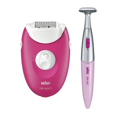 Braun Silk-Epil 3420 Epilator with Massage Rollers - Pink