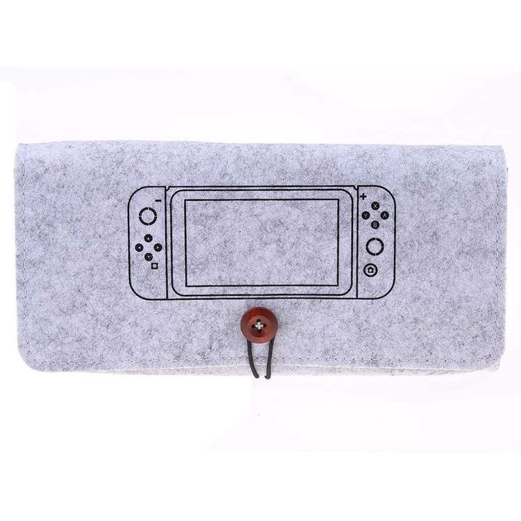 AhaStyle Carrying Case Compatible for Nintendo Switch, Portable Travel Carrying Bag Ultra Slim Professional Protective Felt Bag with 5 Game Cartridges Holders, Perfect Storage