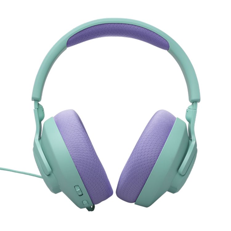 JBL Quantum 100M2 Wired Over-ear Gaming Headset, Lightweight & Compact Design, Memory Foam with Fabric Ear Cushions Material, 1.2m Cable Length, 40mm  Driver Size - Teal / Purple