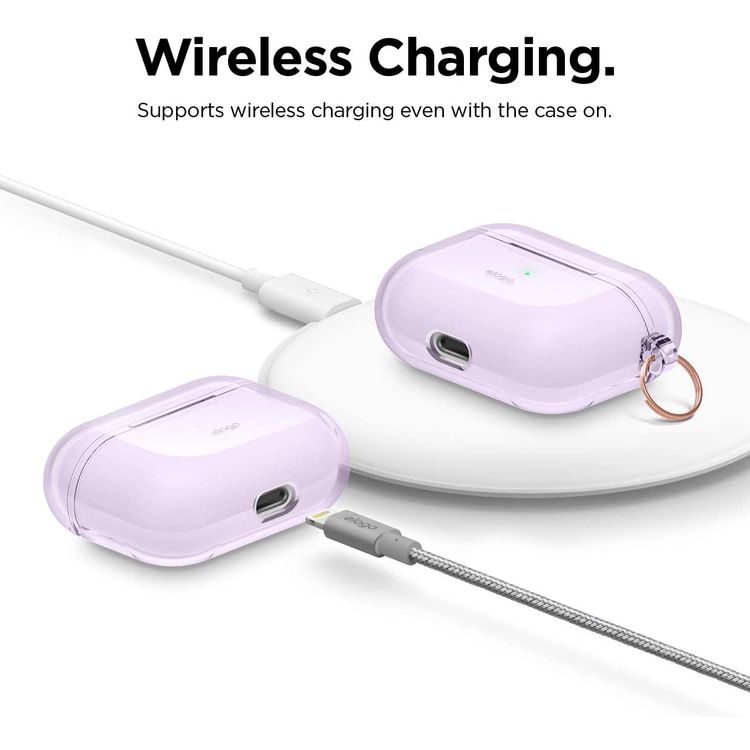 Elago Clear Hang Case for Apple Airpods Pro - Purple