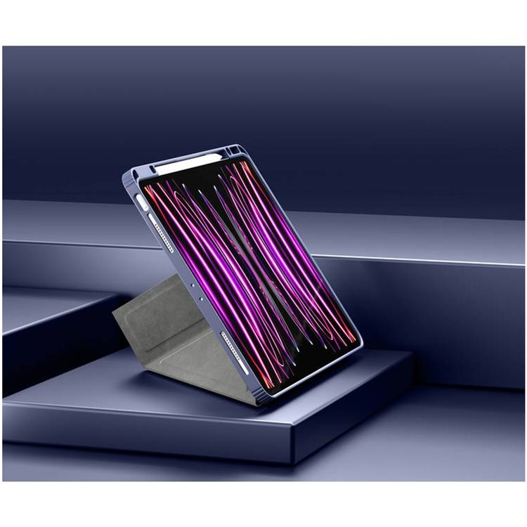 Levelo Conver Clear Back Hybrid Case for iPad Pro 11", Lightweight Design, Precise Cut-Outs, Easy Snap-On - Blue 