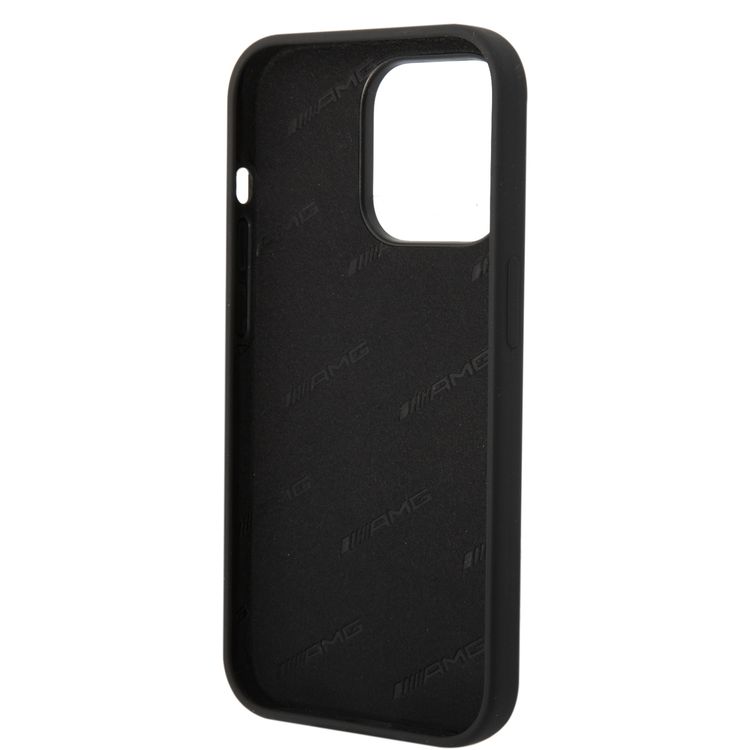 AMG Liquid Silicone Case with Colorful AMG Logo Bumper ProtectioniPhone 14 Pro Compatibility - White