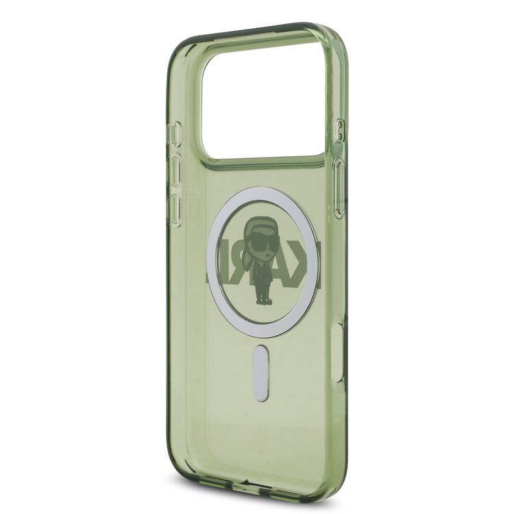 Karl Lagerfeld MagSafe IML Case with Karl Sketch for iPhone 17 Pro Max, Slim Profile, Lightweight Design, Easy Snap-On, Comfortable Grip, Sustainable Packaging, Drop Protection - Kaki