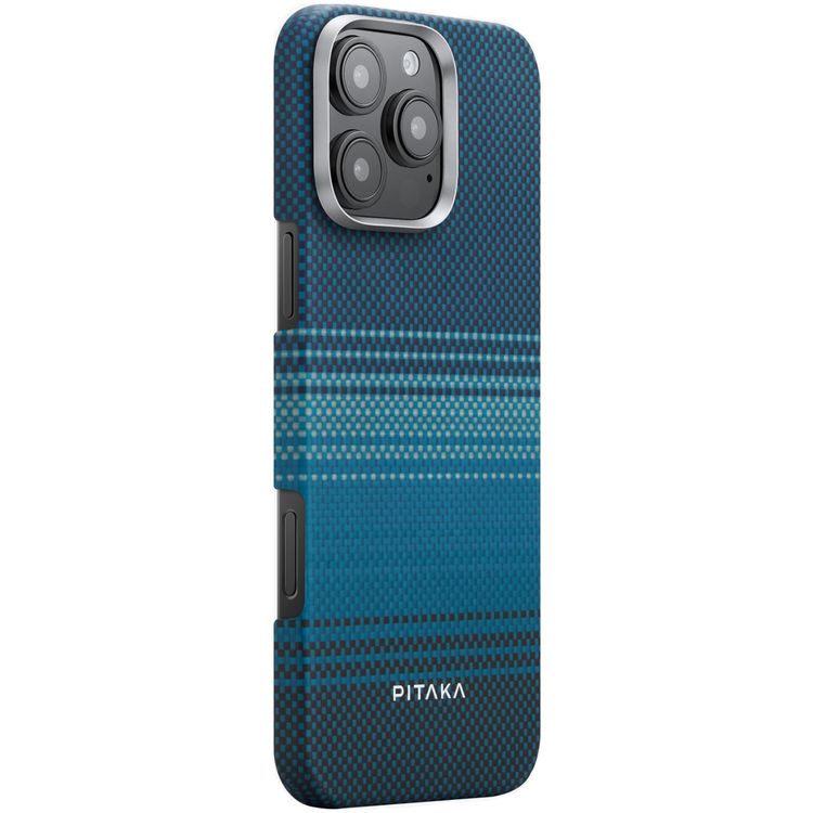 Pitaka Tactile Woven Ultra Slim Case for iPhone 16 Pro Max, Woven Touch, Compatible with MagSafe, Raised Camera Lip - Moonrise